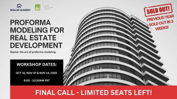 Live Workshop on Proforma Modeling for Real Estate Development