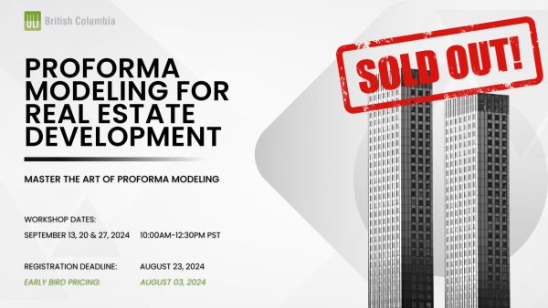(Event Passed) Live Workshop on Proforma Modeling for Real Estate Development SOLD OUT!
